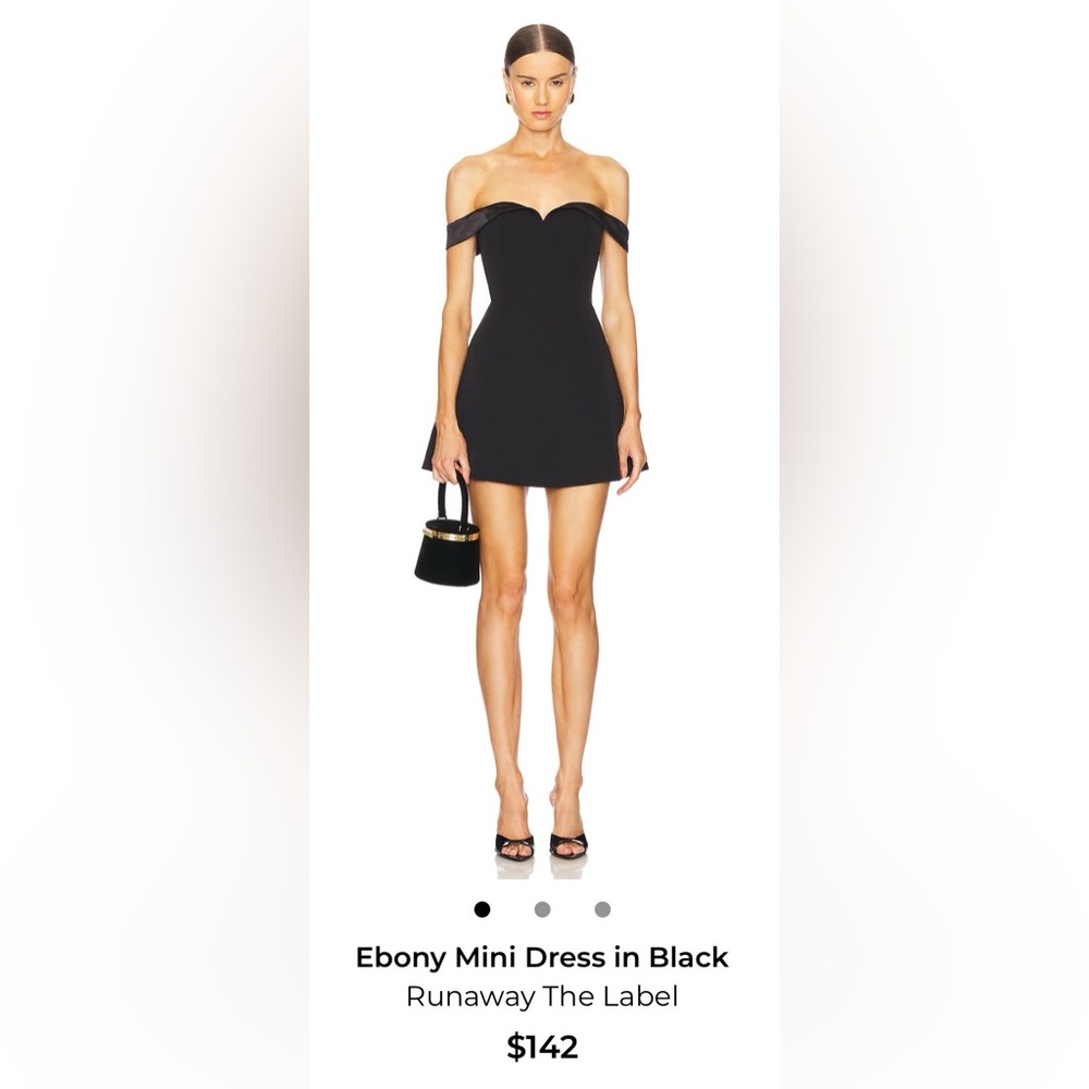 Black Off-Shoulder Mini Dress
